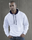 Sweater AWDis Varsity Hoodie (4xgrijsmelange/Vuur rood S beschik